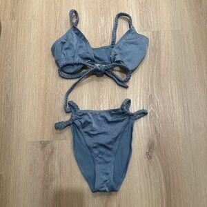ASOS Blue Braided Bikini Set size 4